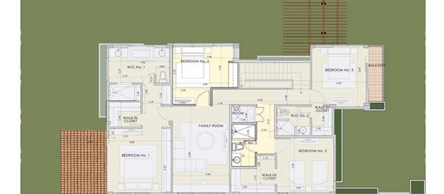Casa 6 Upper Level 4th Bedroom - 4th Bedroom option: 12 m2 (128 sf)