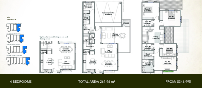 Townhome Residence 4 - 4 Bedrooms - Total Area: 261.96 m2